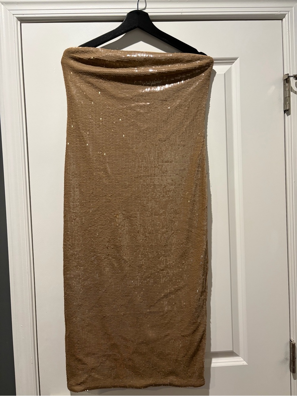 Sequin Banana Republic strapless dress